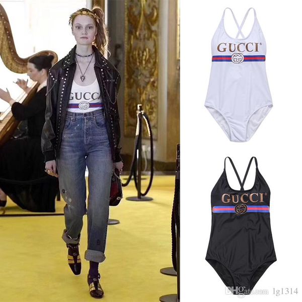 18ss europe and the united states g one-piece swimsuit camisole high waist small chest covered belly triangle swimsuit women, White;black
18ss europe and the united states g one-piece swimsuit camisole high waist small chest covered belly triangle swimsuit women, White;black