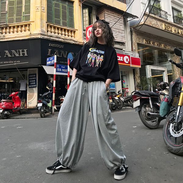 2020 summer new korean loose beamed bloomers pants harajuku style solid color wild couple casual pants for women men trousers, Black
2020 summer new korean loose beamed bloomers pants harajuku style solid color wild couple casual pants for women men trousers, Black