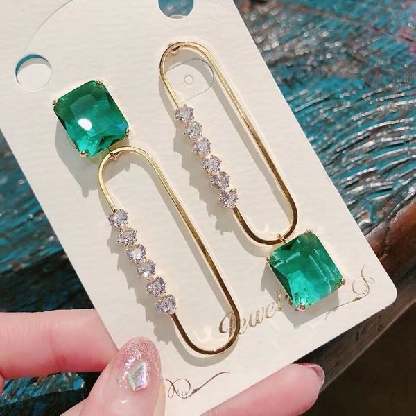 mengjiqiao new korean elegant green crystal oval metal drop earrings for women students asymmetric oorbellen party jewelry gifts, Silver
mengjiqiao new korean elegant green crystal oval metal drop earrings for women students asymmetric oorbellen party jewelry gifts, Silver
