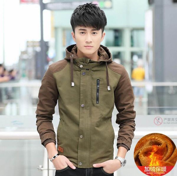 autumn & winter men's plus velvet thick cotton washed jacket wild self-cultivation large size tough jacket men four colors, Black;brown
autumn & winter men's plus velvet thick cotton washed jacket wild self-cultivation large size tough jacket men four colors, Black;brown