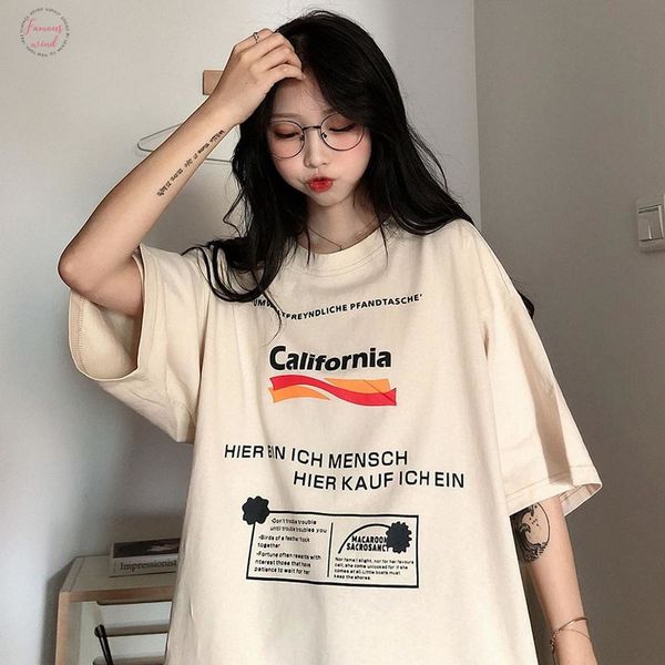 womens round neck loose cute cartoon short sleeved tees female cotton fashion graphic letters print casual shirt lady, White
womens round neck loose cute cartoon short sleeved tees female cotton fashion graphic letters print casual shirt lady, White