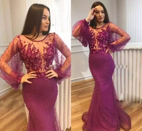 grape mermaid prom dresses sheer scoop neck see through poet long sleeve appliques beads long evening gowns formal dress party gowns, Black;red
grape mermaid prom dresses sheer scoop neck see through poet long sleeve appliques beads long evening gowns formal dress party gowns, Black;red