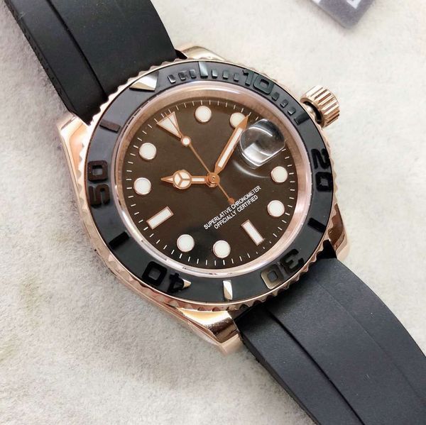 mens hands black dial rubber gold with black and band watch 44mm automatic watches wristwatches luminous mens case everose markers lldw, Slivery;brown
mens hands black dial rubber gold with black and band watch 44mm automatic watches wristwatches luminous mens case everose markers lldw, Slivery;brown