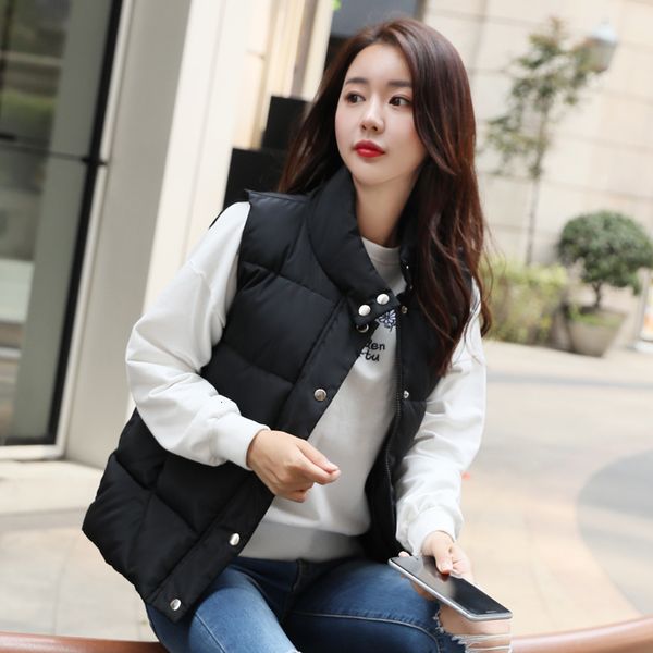 down cotton vest woman short fund student cotton loose coat tide sleeveless vest waistcoat, Black;white
down cotton vest woman short fund student cotton loose coat tide sleeveless vest waistcoat, Black;white