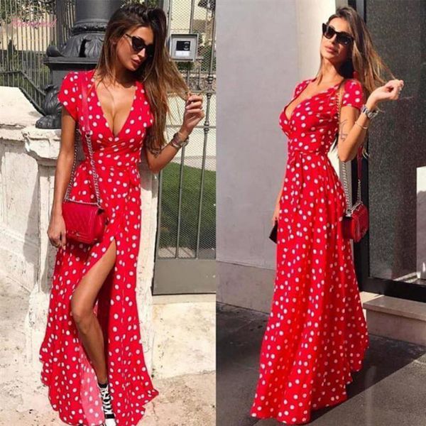 womens dress women designer clothes summer ladies long dress red white dot beach maxi dress evening party vestidos de festa new, Black;gray
womens dress women designer clothes summer ladies long dress red white dot beach maxi dress evening party vestidos de festa new, Black;gray