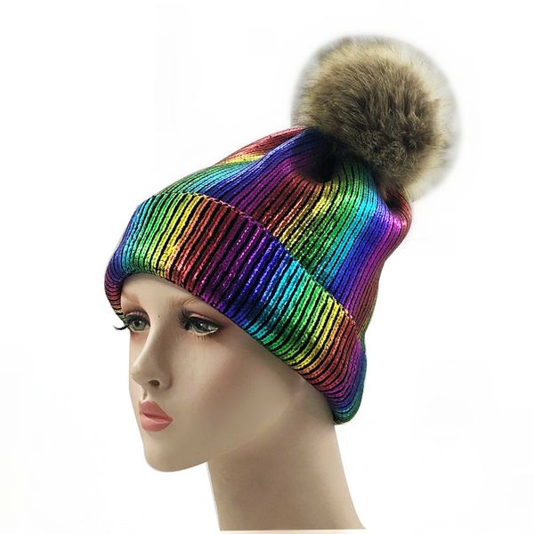 new winter metallic pink ball beanie hat for women fluffy double faux fur pom pom knitted skullies beanie with pompom ski, Blue;gray
new winter metallic pink ball beanie hat for women fluffy double faux fur pom pom knitted skullies beanie with pompom ski, Blue;gray