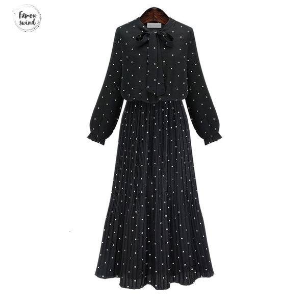 2019 spring dress round neck long sleeve size solid black chiffon dot loose big women fashion tide ja23601m designer clothes, Black;gray
2019 spring dress round neck long sleeve size solid black chiffon dot loose big women fashion tide ja23601m designer clothes, Black;gray