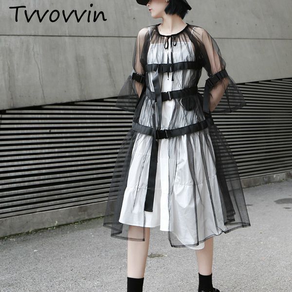 tvvovvin women mesh perspective trench new round neck nine-part sleeve bandage loose windbreaker fashion spring autumn 2019 c661, Tan;black
tvvovvin women mesh perspective trench new round neck nine-part sleeve bandage loose windbreaker fashion spring autumn 2019 c661, Tan;black