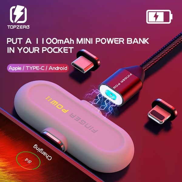finger pow mini magnetic power bank for iphone/micro usb/type c 1100 mah fingerpow fast charging power bank with magnetic cable
finger pow mini magnetic power bank for iphone/micro usb/type c 1100 mah fingerpow fast charging power bank with magnetic cable