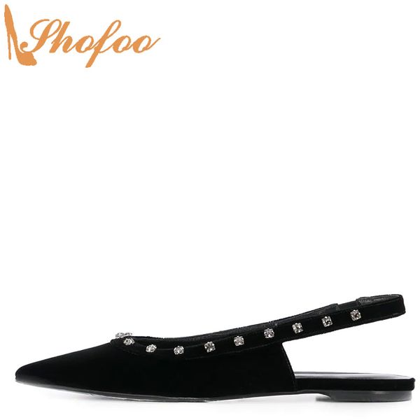 black flock ballet flats woman slingbacks pointed toe crystal ankle strap shoes large size 11 15 ladies fashion party shofoo
black flock ballet flats woman slingbacks pointed toe crystal ankle strap shoes large size 11 15 ladies fashion party shofoo