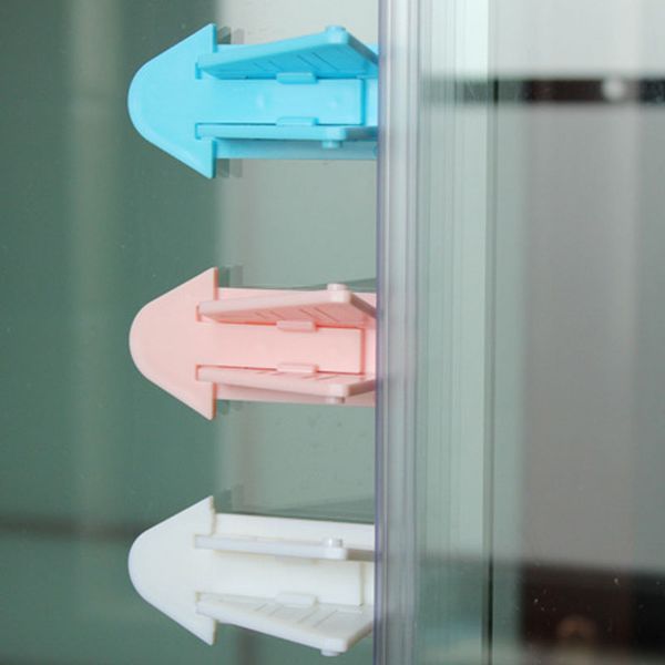 Baby Safety Lock For Sliding Door Window Cabinet Wardrobe Anti-pinch Wings Kids Safety Locks Ing