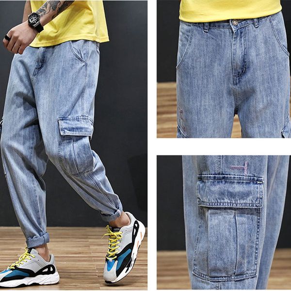 2019 high street fashion men jogger jeans blue color loose fit cargo pants harem trousers hip hop jeans men
2019 high street fashion men jogger jeans blue color loose fit cargo pants harem trousers hip hop jeans men