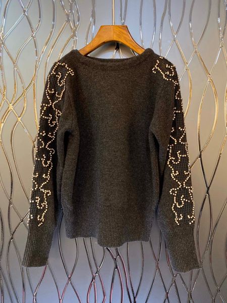 autumn and winter 2019 new women's round neck sleeve nail drill decoration loose long sleeve sweater sweater 1023, White;black
autumn and winter 2019 new women's round neck sleeve nail drill decoration loose long sleeve sweater sweater 1023, White;black
