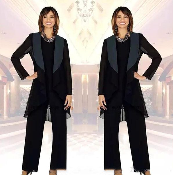 2020 elegant chiffon mother of the bride pant suits with jacket three pieces ruched bridal wedding guest party gowns mother's dresses, Black;red
2020 elegant chiffon mother of the bride pant suits with jacket three pieces ruched bridal wedding guest party gowns mother's dresses, Black;red