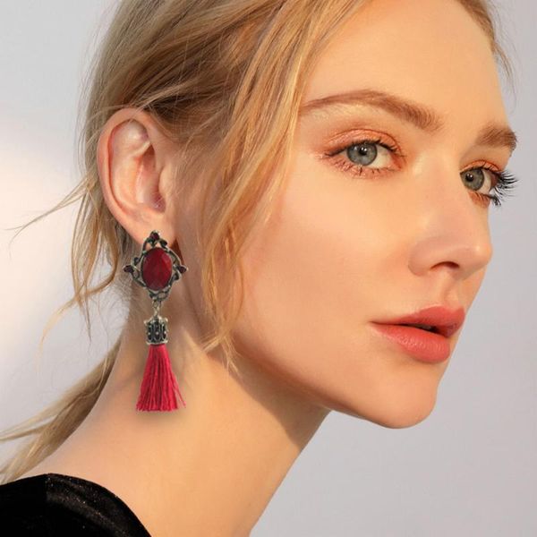 ethnic style pendant long tassel earrings european and american style jewelry bohemian female party gift, Silver
ethnic style pendant long tassel earrings european and american style jewelry bohemian female party gift, Silver