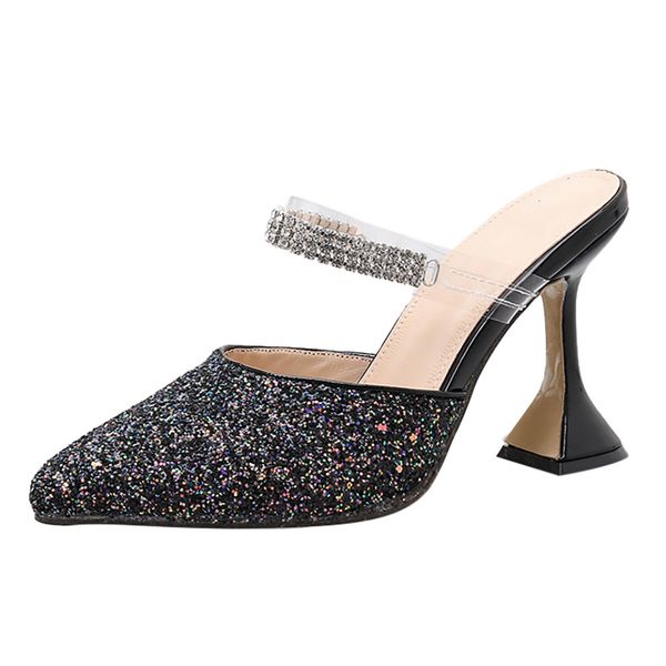 sagace high heels sandals women breathable round toe women shoes high heel fashion slippers sandals summer 35-42, Black
sagace high heels sandals women breathable round toe women shoes high heel fashion slippers sandals summer 35-42, Black