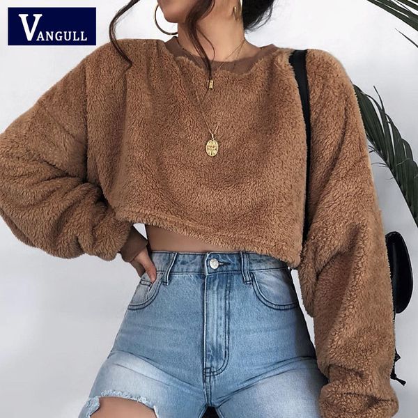 vangull new winter faux fur hoodies sweatshirts women autumn long sleeve warm lambswool loose cropped pullovers coats oversize, Black
vangull new winter faux fur hoodies sweatshirts women autumn long sleeve warm lambswool loose cropped pullovers coats oversize, Black