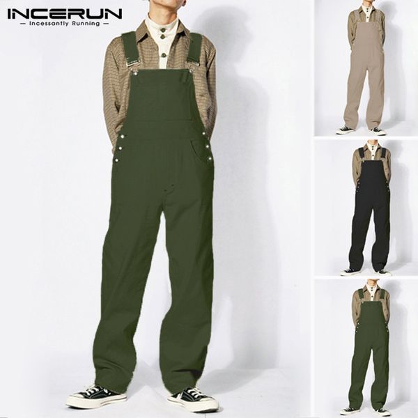 incerun fashion men jumpsuit streetwear rompers solid baggy pockets joggers straight pants suspender men overalls 2019 plus size, Black
incerun fashion men jumpsuit streetwear rompers solid baggy pockets joggers straight pants suspender men overalls 2019 plus size, Black