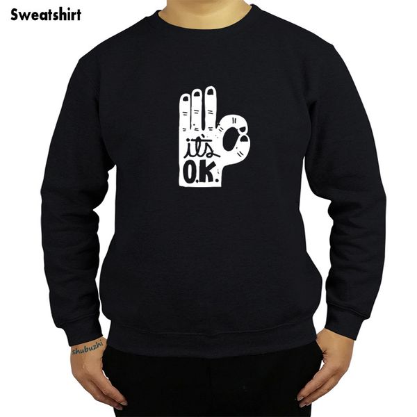 it's ok, men sweatshirt stylish fashion typical gift him her fathers mothers cotton hoody autumn and winter sbz4276, Black
it's ok, men sweatshirt stylish fashion typical gift him her fathers mothers cotton hoody autumn and winter sbz4276, Black