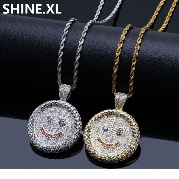 smile face pendant iced out multi color zircon brass gold silver color plated men hiphop jewelry gift
smile face pendant iced out multi color zircon brass gold silver color plated men hiphop jewelry gift