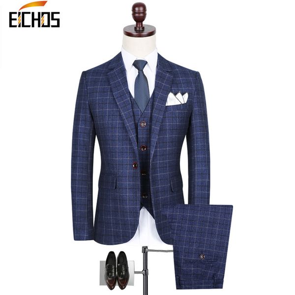 eichos brand suits men 2020 classic check fashion casual 3 piece suit for wedding dress groom prom suits blue navy, White;black
eichos brand suits men 2020 classic check fashion casual 3 piece suit for wedding dress groom prom suits blue navy, White;black