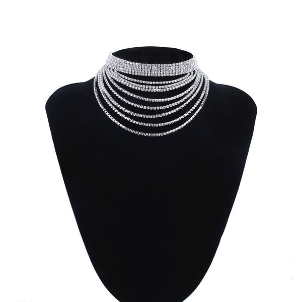 hot fashion designer luxury glittering exaggerated full rhinestone diamond collar choker statement necklace for woman girls multi layer
hot fashion designer luxury glittering exaggerated full rhinestone diamond collar choker statement necklace for woman girls multi layer