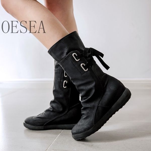 winter boots 2018 fashion casual pu boots round toe women's short comfortable flat women's large size 34-43, Black
winter boots 2018 fashion casual pu boots round toe women's short comfortable flat women's large size 34-43, Black