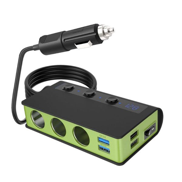 12v/24v 3x socket cigarette lighter splitter qc 3.0 4x usb fast charger voltmeter power switch for for mobile phone gps
12v/24v 3x socket cigarette lighter splitter qc 3.0 4x usb fast charger voltmeter power switch for for mobile phone gps