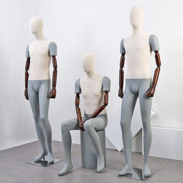 full-body mannequin props man clothing shop window mannequin display stand high-end clothing model shelf, Khaki
full-body mannequin props man clothing shop window mannequin display stand high-end clothing model shelf, Khaki