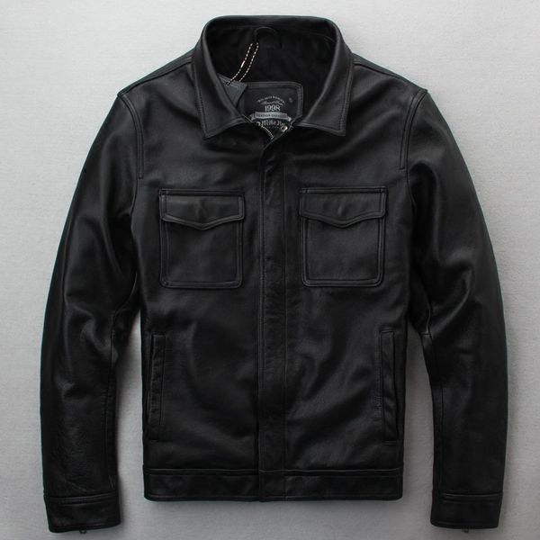 men's leather & faux vintage men genuine korean coat real cow jackets streetwear motorcycle jacket black yy594
men's leather & faux vintage men genuine korean coat real cow jackets streetwear motorcycle jacket black yy594