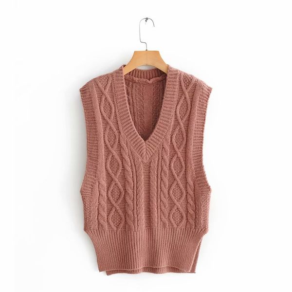 europe and america women's dress 2019 autumn new style v-neck rhombus linen flower color pullover knitted vest 055-6337, Black;white 
europe and america women's dress 2019 autumn new style v-neck rhombus linen flower color pullover knitted vest 055-6337, Black;white