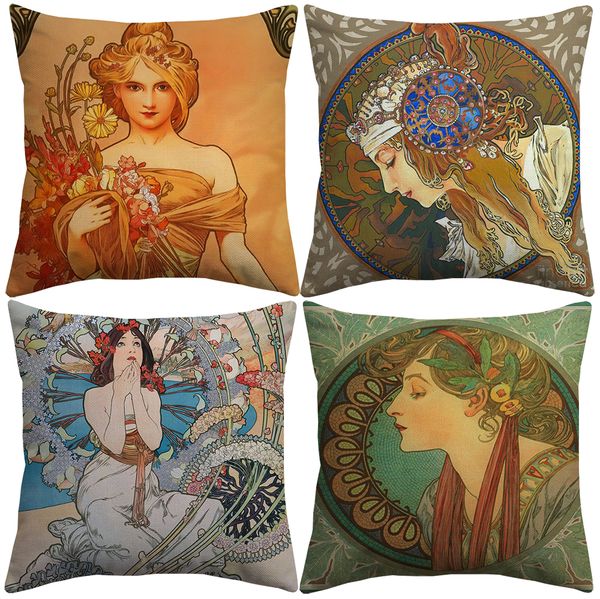6 styles vintage european art nouveau mucha gallery cushion covers beautiful girls cushion cover sofa throw decorative linen pillow case
6 styles vintage european art nouveau mucha gallery cushion covers beautiful girls cushion cover sofa throw decorative linen pillow case