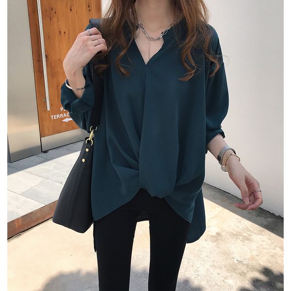 2020 spring and summer elegant women shirts simple elegant chiffon shirt women long sleeve loose-fit shirt, White
2020 spring and summer elegant women shirts simple elegant chiffon shirt women long sleeve loose-fit shirt, White