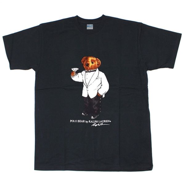 

Старинные футболки 90-х годов Поло смокинг мартини медведь перепечатка размер S - 3X