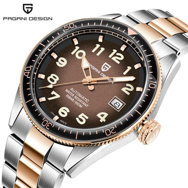 relogio masculino pagani design mens fashion mechanical watch waterproof automatic wrist watch clock man, Slivery;brown
relogio masculino pagani design mens fashion mechanical watch waterproof automatic wrist watch clock man, Slivery;brown