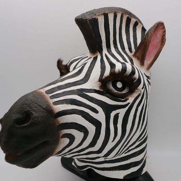 latex zebra full face mask animal head mask novelty creepy head costume interesting party masquerade masks theater party props
latex zebra full face mask animal head mask novelty creepy head costume interesting party masquerade masks theater party props