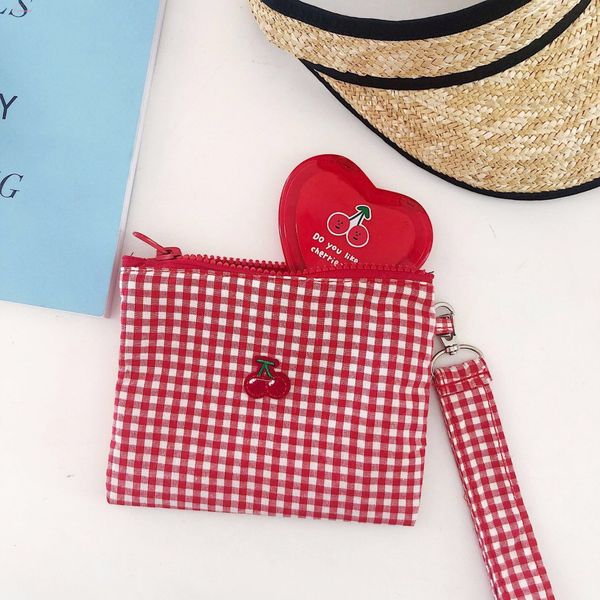 cherry red plaid cotton fabric string handbag women girls sweet zipper should bags card holder large capacity make up bag case
cherry red plaid cotton fabric string handbag women girls sweet zipper should bags card holder large capacity make up bag case