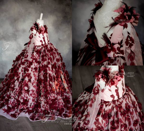burgundy flower girl dresses for weddings 3d floral cute little girls pageant dress long sleeve first holy communion dresses, White;blue
burgundy flower girl dresses for weddings 3d floral cute little girls pageant dress long sleeve first holy communion dresses, White;blue