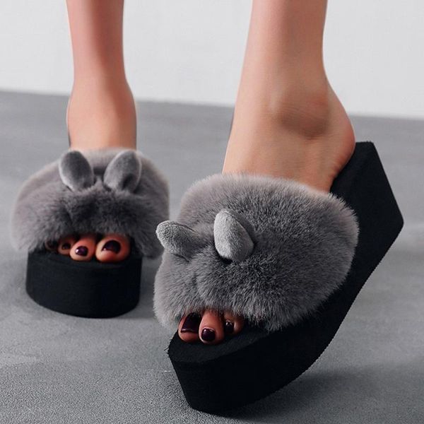 fashion beach ear women slip-on open toe wedges fur warm autumn winter slipper shoes female slides zapatos de mujer, Black
fashion beach ear women slip-on open toe wedges fur warm autumn winter slipper shoes female slides zapatos de mujer, Black