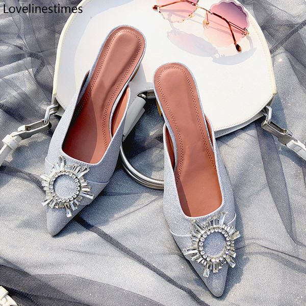 slippers shoes woman 2020 summer new silver shiny grete sun flower rhinestone buckle pointed half slippers fashion women shoes, Black
slippers shoes woman 2020 summer new silver shiny grete sun flower rhinestone buckle pointed half slippers fashion women shoes, Black
