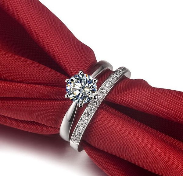 romantic 1ct bridal sets for women 925 sterling silver rings engagement diamond ring white gold color, Golden;silver
romantic 1ct bridal sets for women 925 sterling silver rings engagement diamond ring white gold color, Golden;silver