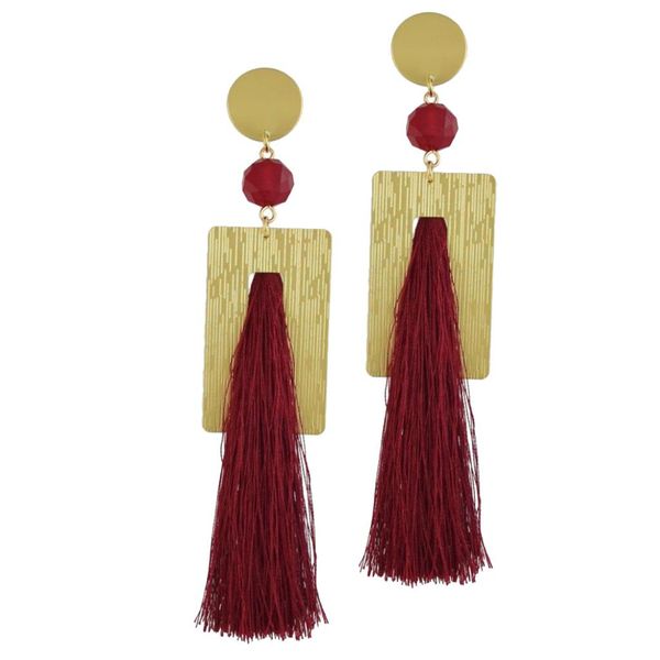 women boho style statement big geometric rectangle drop dangle tassel earrings, Golden
women boho style statement big geometric rectangle drop dangle tassel earrings, Golden