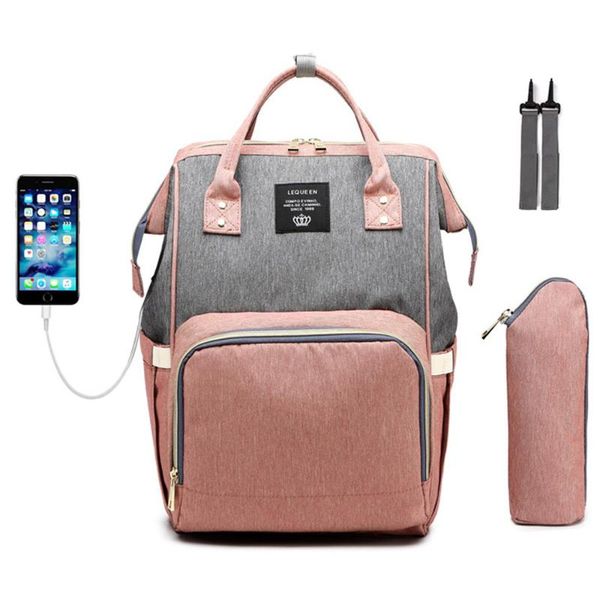 lequeen usb interface baby diaper bag large capacity mummy bag backpack stroller hook bottle included mummy maternity
lequeen usb interface baby diaper bag large capacity mummy bag backpack stroller hook bottle included mummy maternity