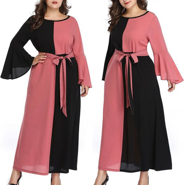 womens splice flare sleeve summer bowknot plus size beach sundress long dresses, Black;gray
womens splice flare sleeve summer bowknot plus size beach sundress long dresses, Black;gray