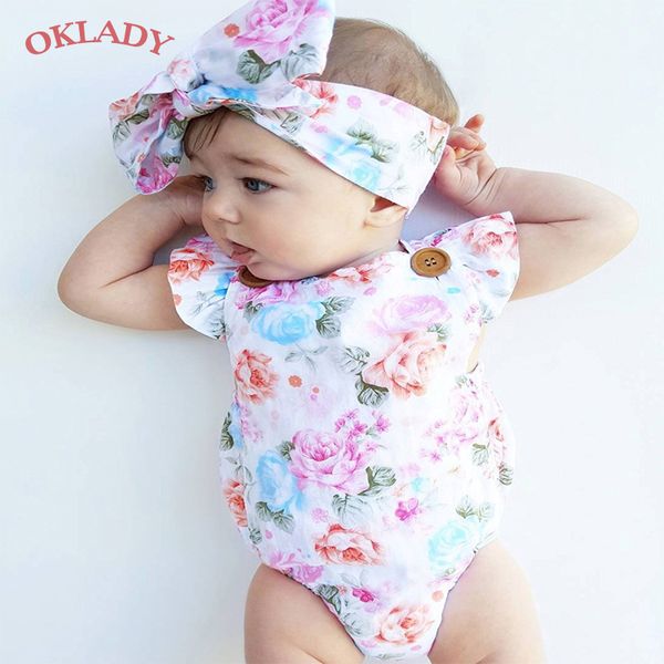 oklady newborn baby girls clothes infant sleeveless bodysuit floral girl clothes cotton headband + romper 2pcs casual outfit 6m, White
oklady newborn baby girls clothes infant sleeveless bodysuit floral girl clothes cotton headband + romper 2pcs casual outfit 6m, White