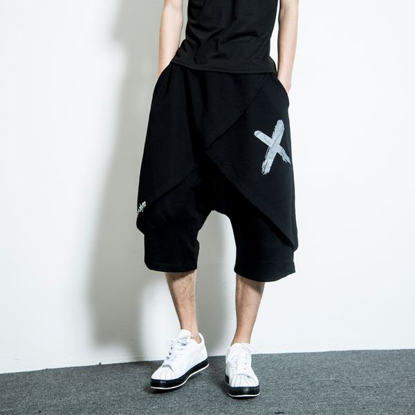 summer trend tide brand hip hop pants men's loose shorts seven points trousers korean version of the slim skirt harem pants, Black
summer trend tide brand hip hop pants men's loose shorts seven points trousers korean version of the slim skirt harem pants, Black