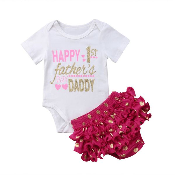 2pcs infant baby girl father's day letter jumpsuit romper pants 2pcs outfits, Pink;blue
2pcs infant baby girl father's day letter jumpsuit romper pants 2pcs outfits, Pink;blue
