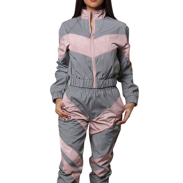 dihope women tracksuits 2 piece set reflective zipper crop pants fashion female female loose jacket coat trouser set, White
dihope women tracksuits 2 piece set reflective zipper crop pants fashion female female loose jacket coat trouser set, White
