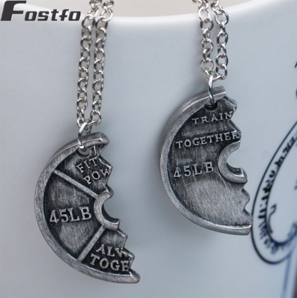 2pcs vintage necklace jewelry fitness dumbbell piece puzzle pendant necklace bodybuilding long paired necklace, Silver
2pcs vintage necklace jewelry fitness dumbbell piece puzzle pendant necklace bodybuilding long paired necklace, Silver