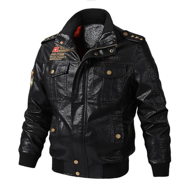 kimsere men leather biker jackets and coats pu motorcycle outerwear for male style flight bomber jacket plus size m-6xl, Black;brown
kimsere men leather biker jackets and coats pu motorcycle outerwear for male style flight bomber jacket plus size m-6xl, Black;brown